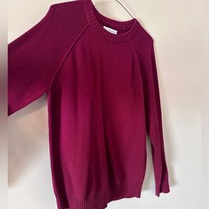 Crew neck burganndy sweater